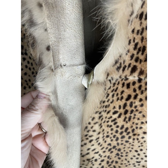 Italian Rabbit Fur Long Coat Size Medium | Pelliccia Coniglio - Picture 7 of 14